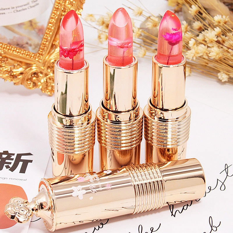 Flower Lipstick Jelly Color Changing Lipstick Moisturizing