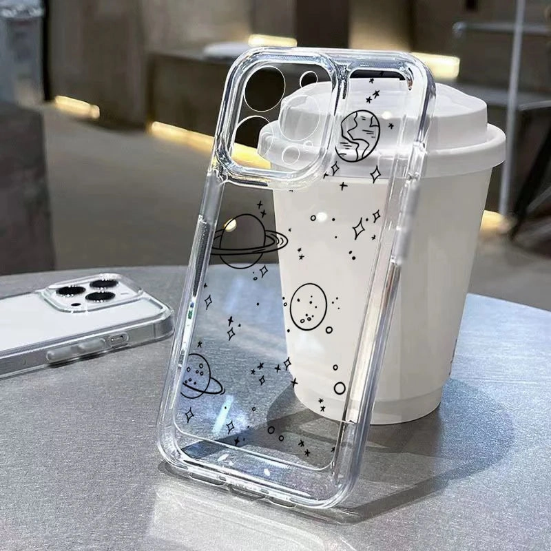 Flower Love Soft Silicone Clear Case for Xiaomi Redmi Note and C Series