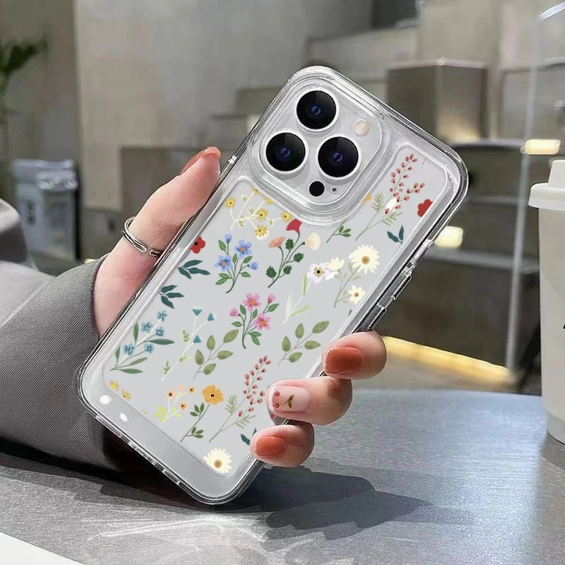 Flower Love Soft Silicone Clear Case for Xiaomi Redmi Note and C Series