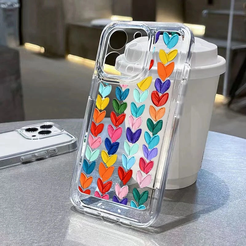 Flower Love Soft Silicone Clear Case for Xiaomi Redmi Note and C Series