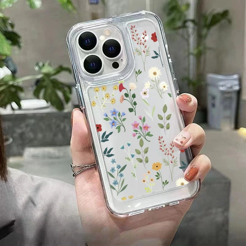 Flower Love Soft Silicone Clear Case for Xiaomi Redmi Note and C Series