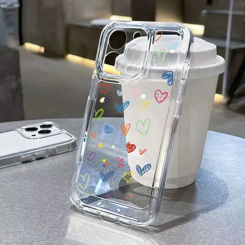 Flower Love Soft Silicone Clear Case for Xiaomi Redmi Note and C Series