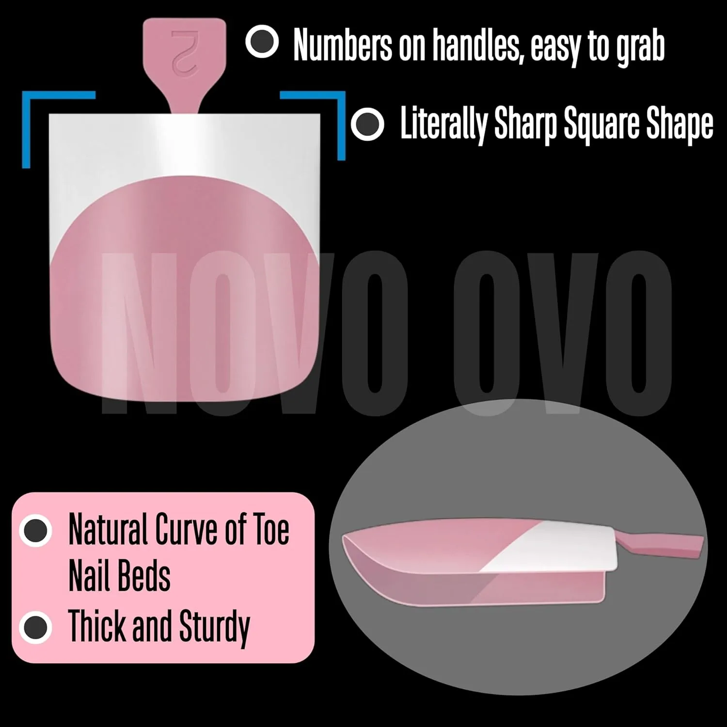 French Tip Toe Nail Tips Press on, Sharp Square Pre-Designed Soft Gel False Toenail Extension, BERRY PINK Pre-applied Tip Primer & Base Coat, Full Cover Acrylic for DIY x 15 Sizes 240 pcs