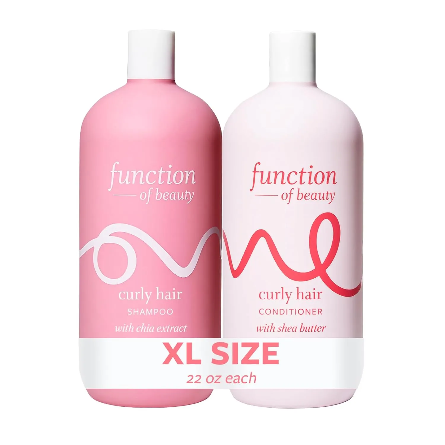 Function of Beauty Curly Hair Shampoo & Conditioner Set, 22 oz Each - With Chia Extract to Define & Shape Curls & Shea Butter to Moisturize, Nourish & Enhance Natural Curls, Sulfate-Free