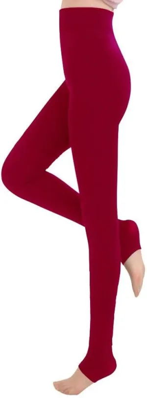 FV RELAY Women's Winter Warm Fleece Lined Velvet Elastic Leggings High Waisted
