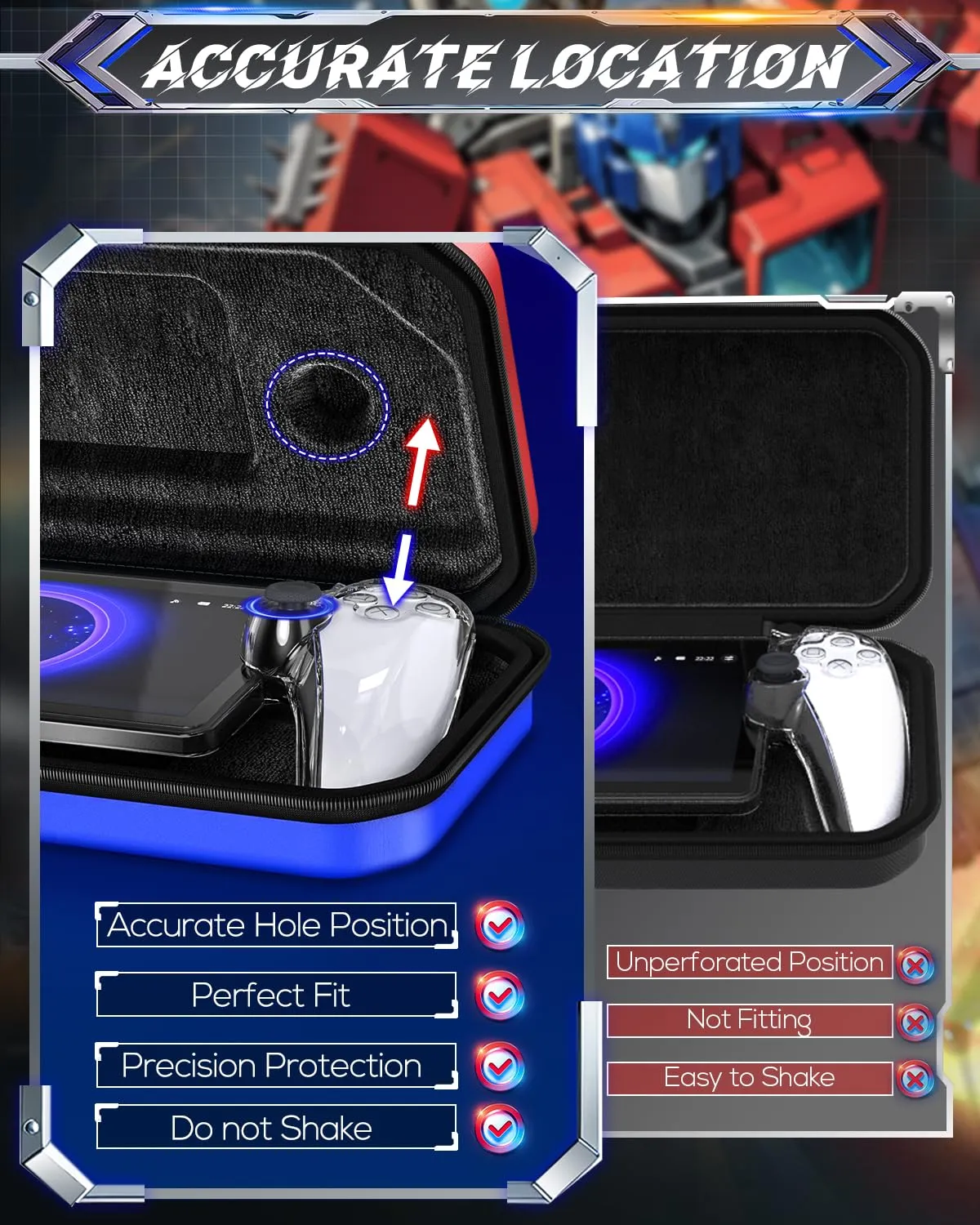 FYOUNG 3 in 1 Accessories Bundle for Playstation Portal, Carrying Case & Hard PC Clear Cover Set with Screen Protector, Protective Shell Portable Travel Handbag for PS5 Portal Remote Player