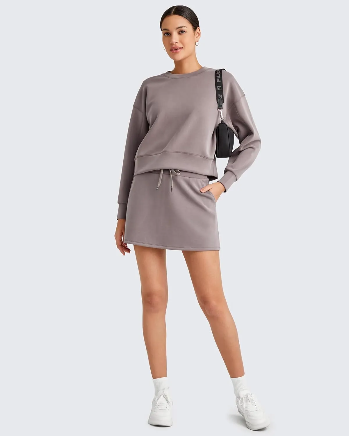 G4Free Smoofit Sweat Skirts for Women Soft Drawstring Summer Casual Lounge Skirt with Pockets