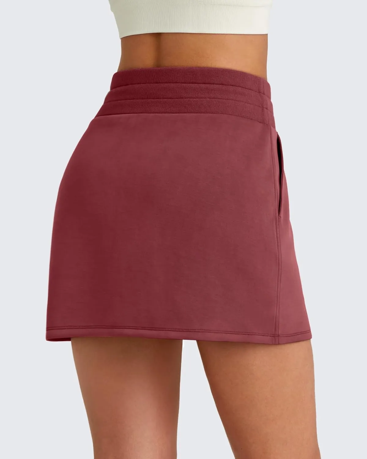 G4Free Smoofit Sweat Skirts for Women Soft Drawstring Summer Casual Lounge Skirt with Pockets