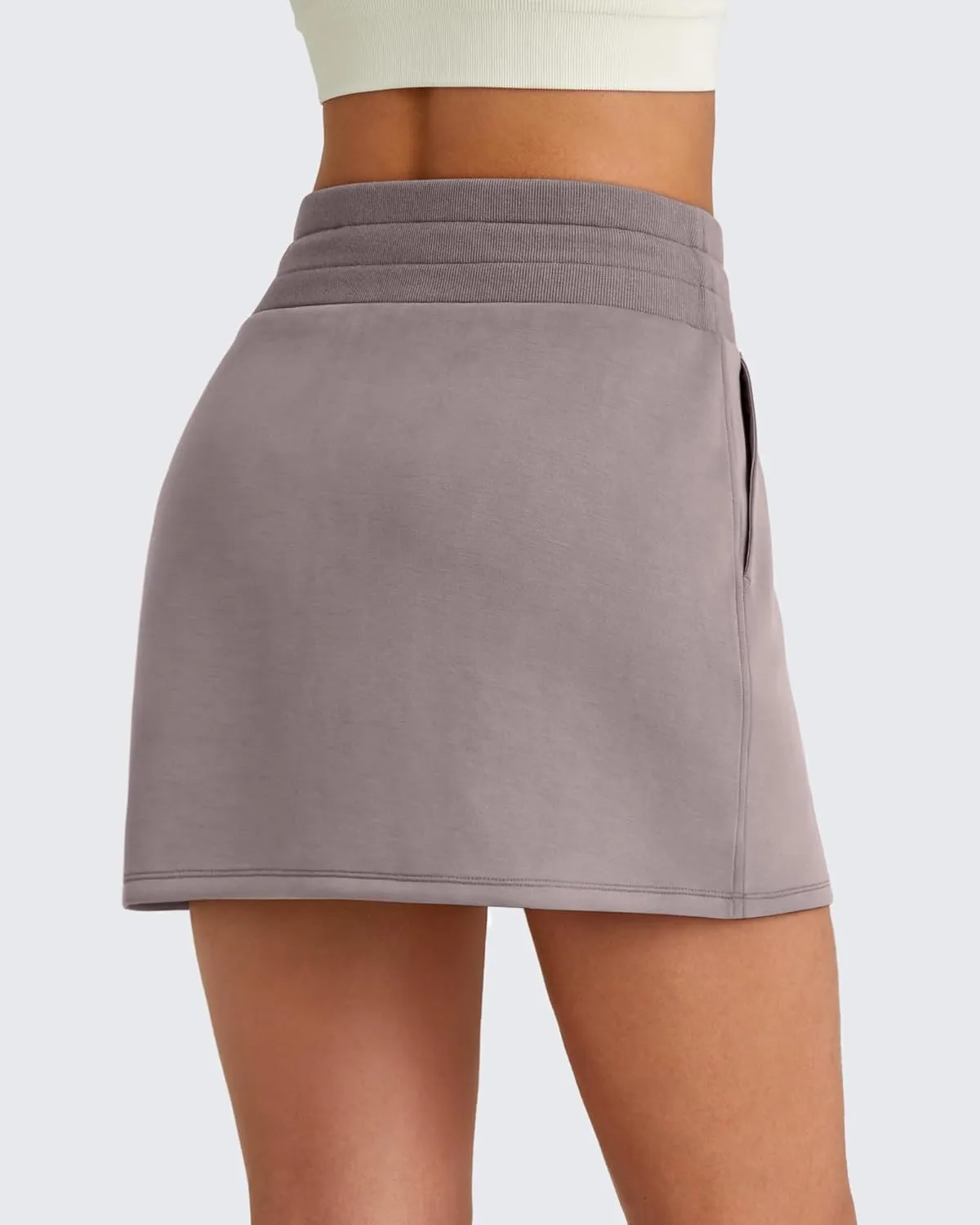 G4Free Smoofit Sweat Skirts for Women Soft Drawstring Summer Casual Lounge Skirt with Pockets