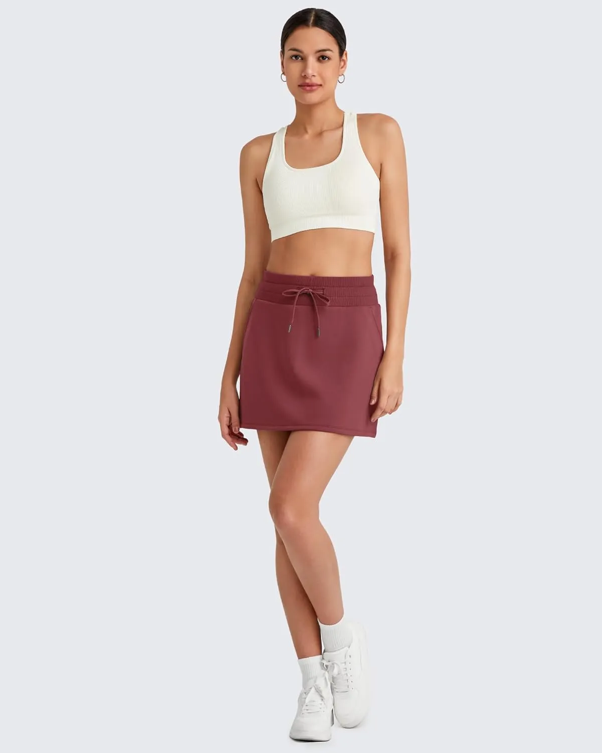 G4Free Smoofit Sweat Skirts for Women Soft Drawstring Summer Casual Lounge Skirt with Pockets