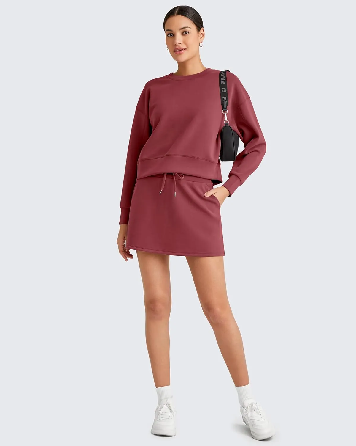 G4Free Smoofit Sweat Skirts for Women Soft Drawstring Summer Casual Lounge Skirt with Pockets