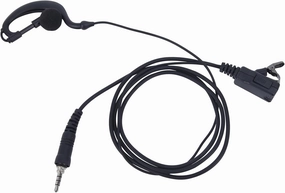 G-Shape Ear Hook Earpiece with in-Line PTT Mic - Compatible with Motorola EVX-S24, Yaesu VX-6R, FT-270R, Standard Horizon HX320, HX210, HX40, HX890 - Replacement for MH-89A4B