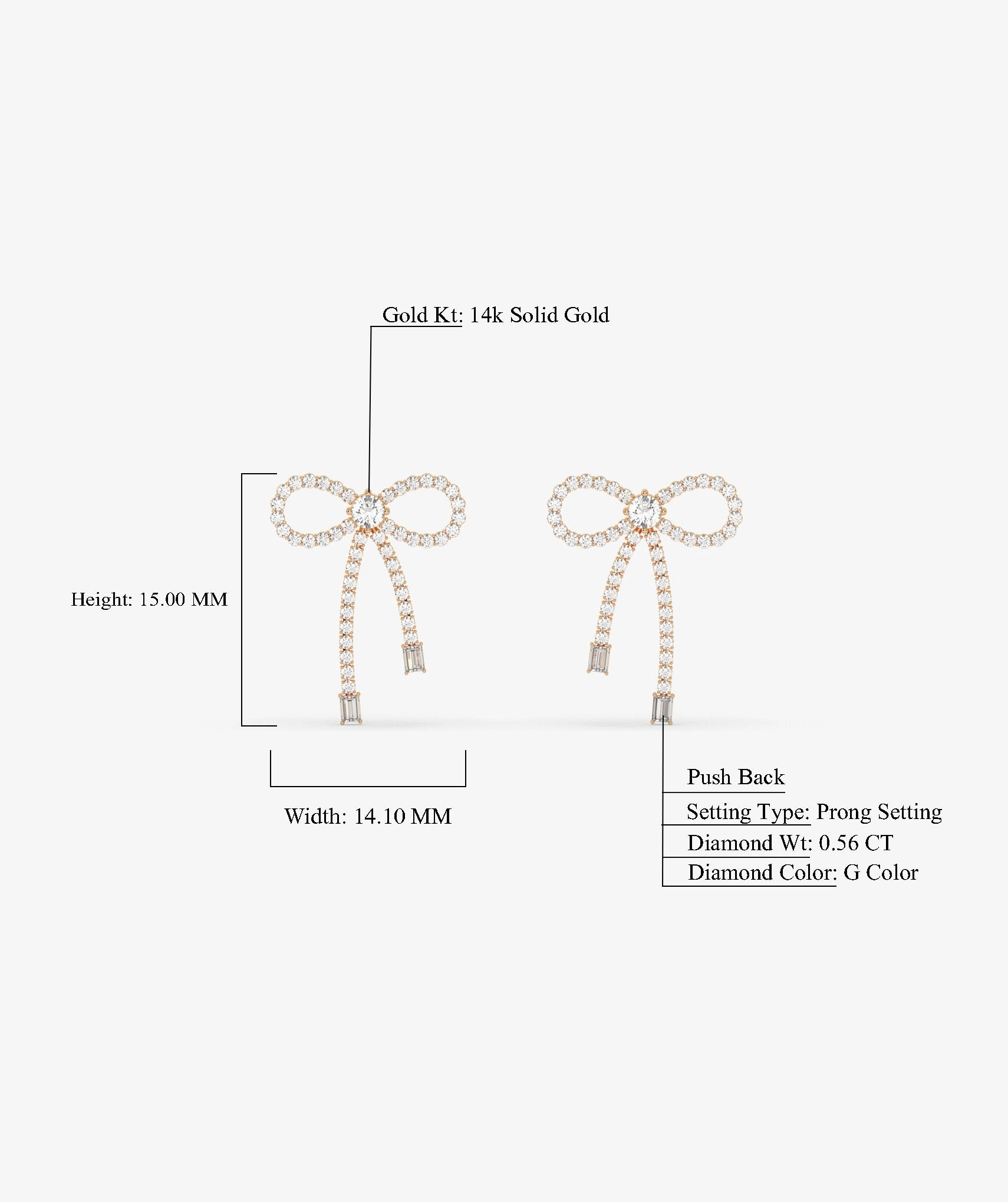 Gleaming Bow Diamond Drops