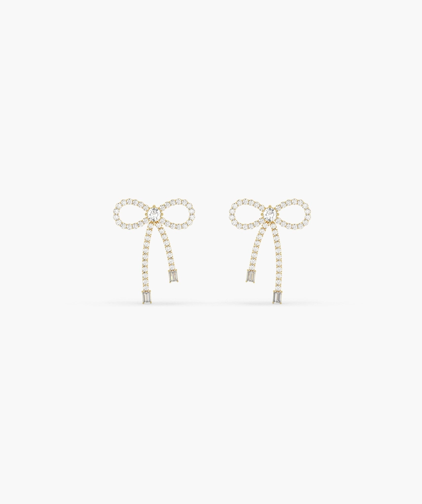 Gleaming Bow Diamond Drops