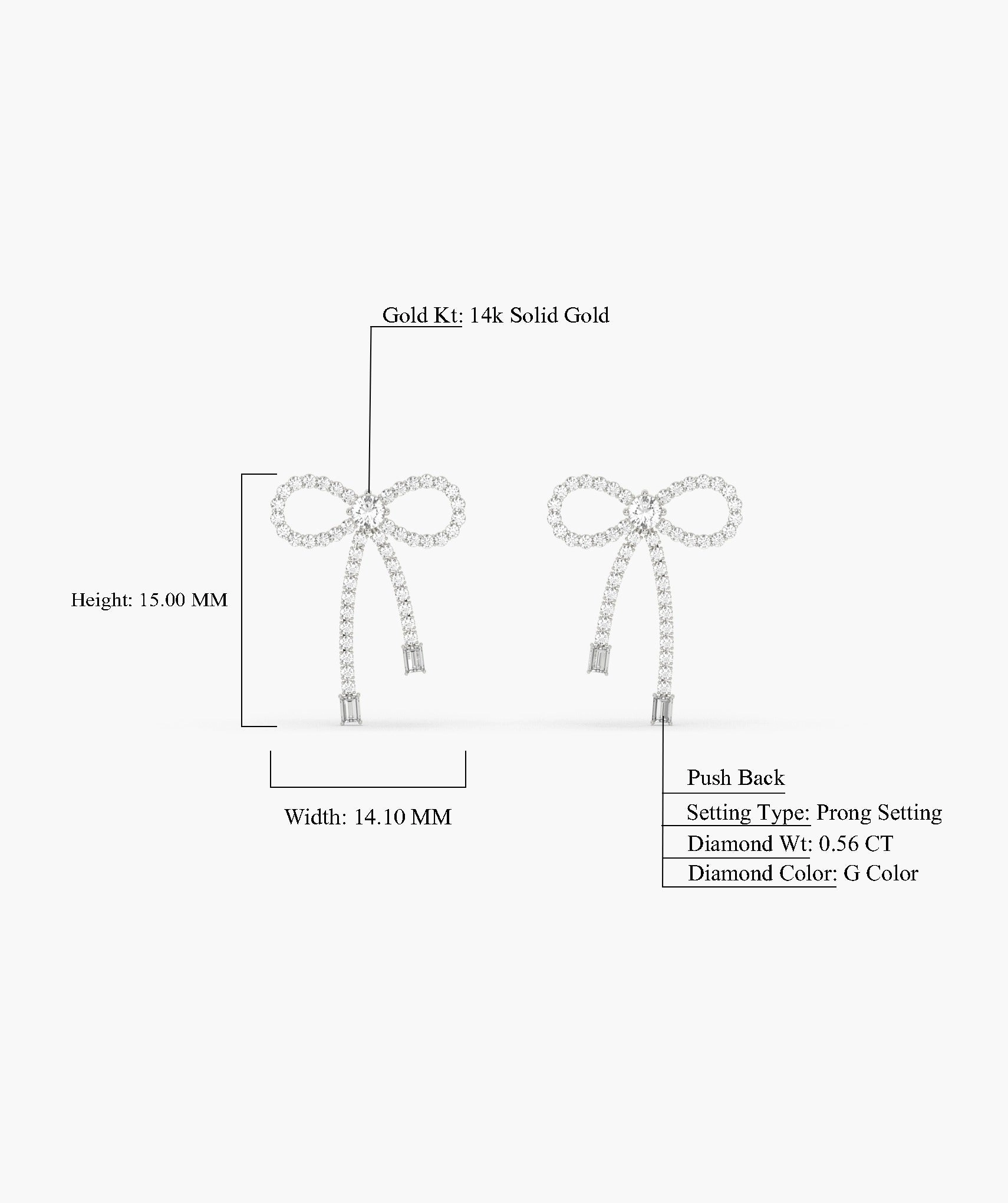 Gleaming Bow Diamond Drops
