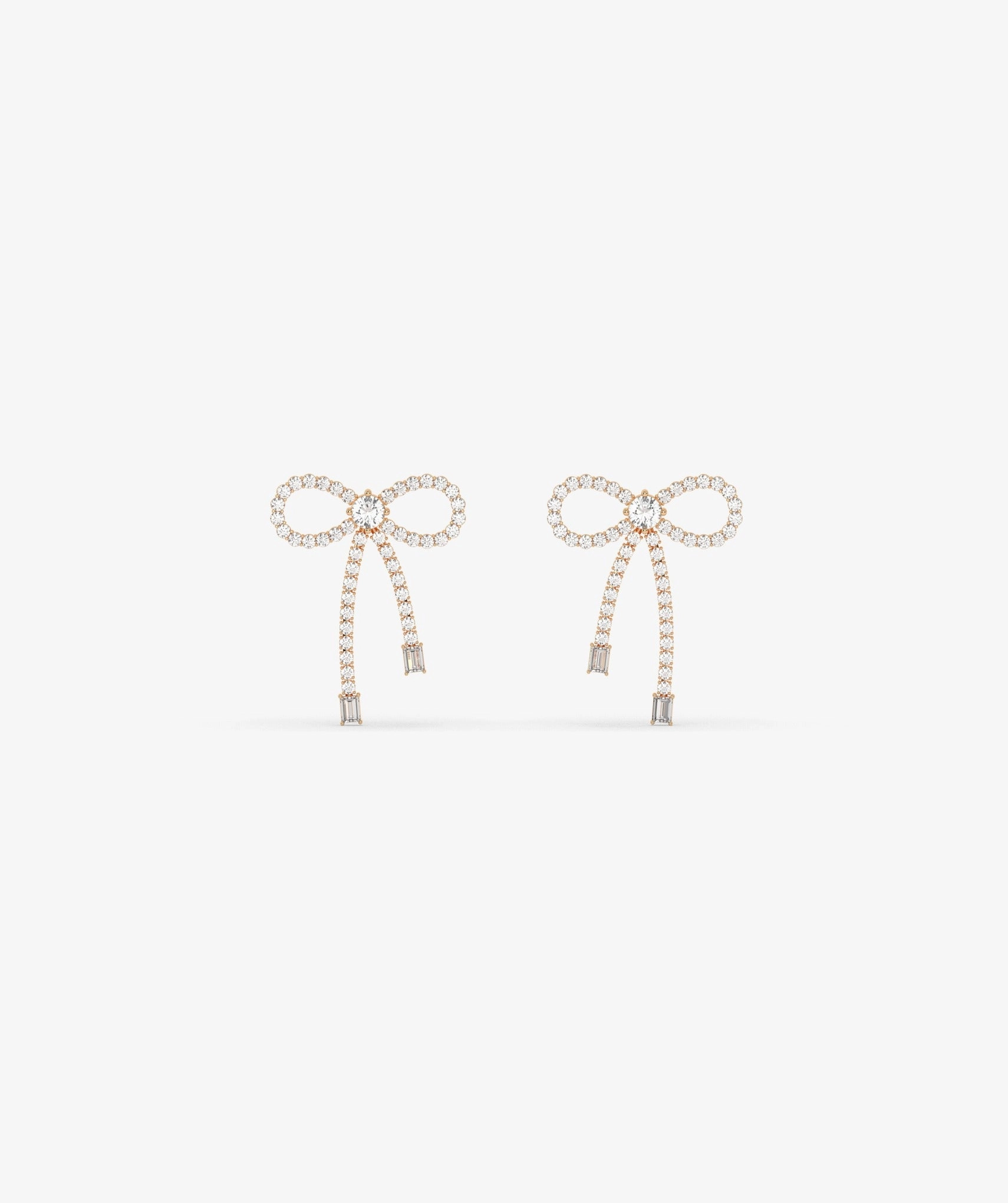 Gleaming Bow Diamond Drops