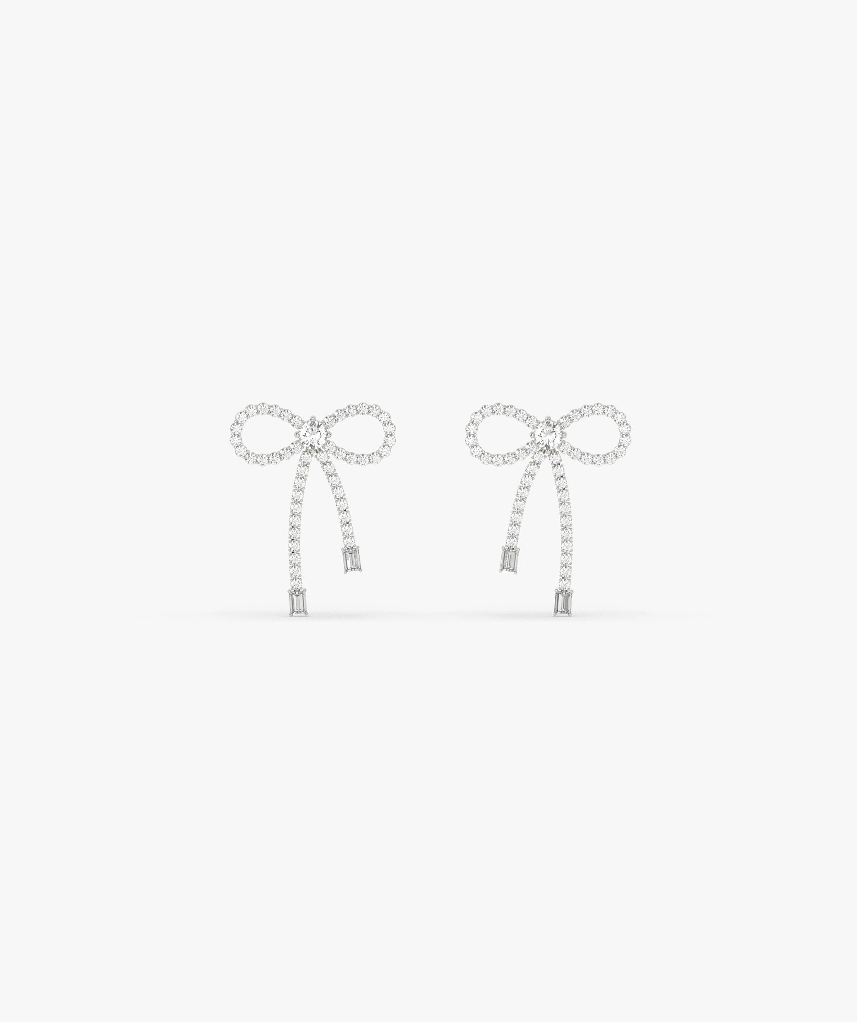 Gleaming Bow Diamond Drops
