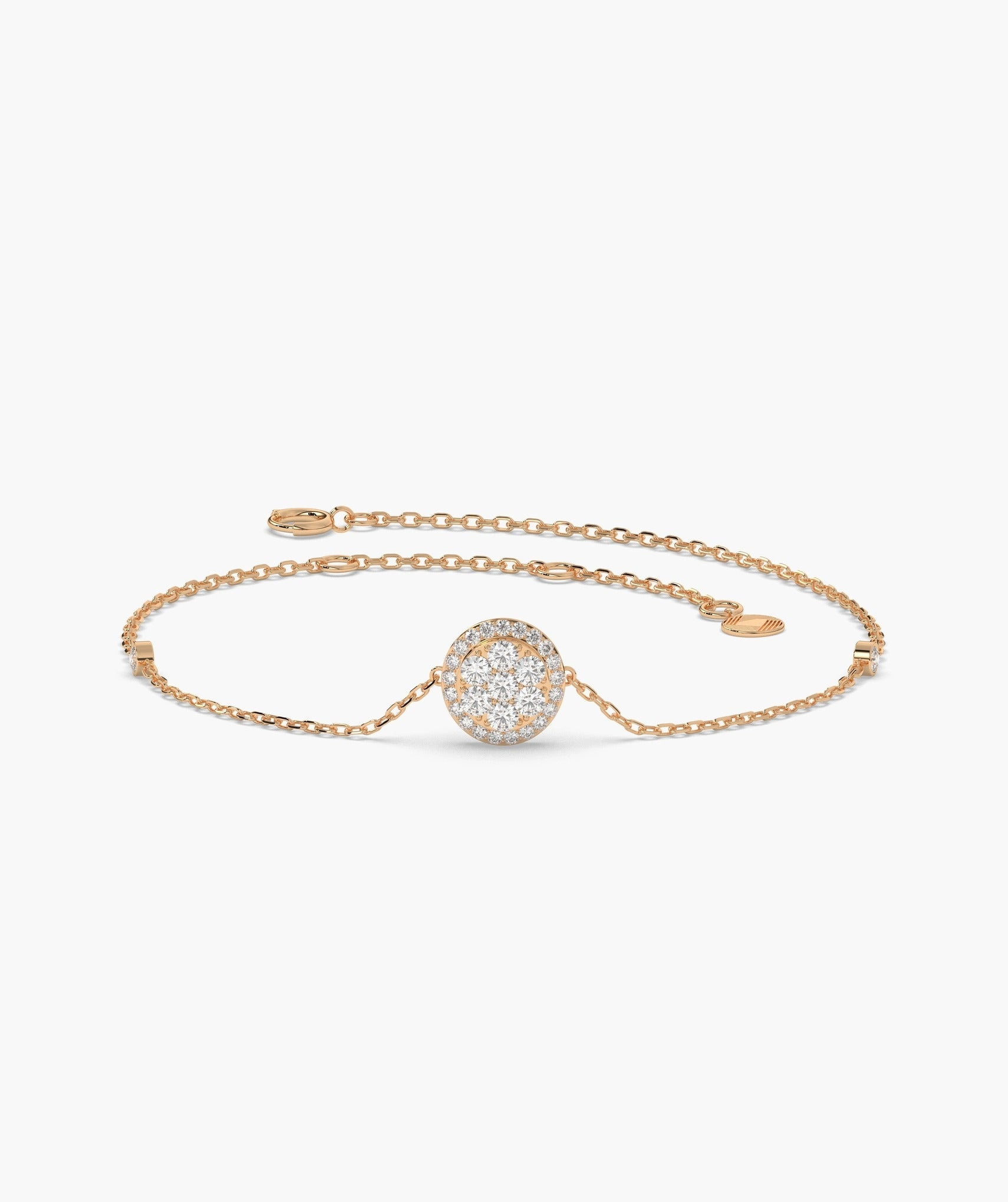 Gleaming Disc Diamond Bracelet