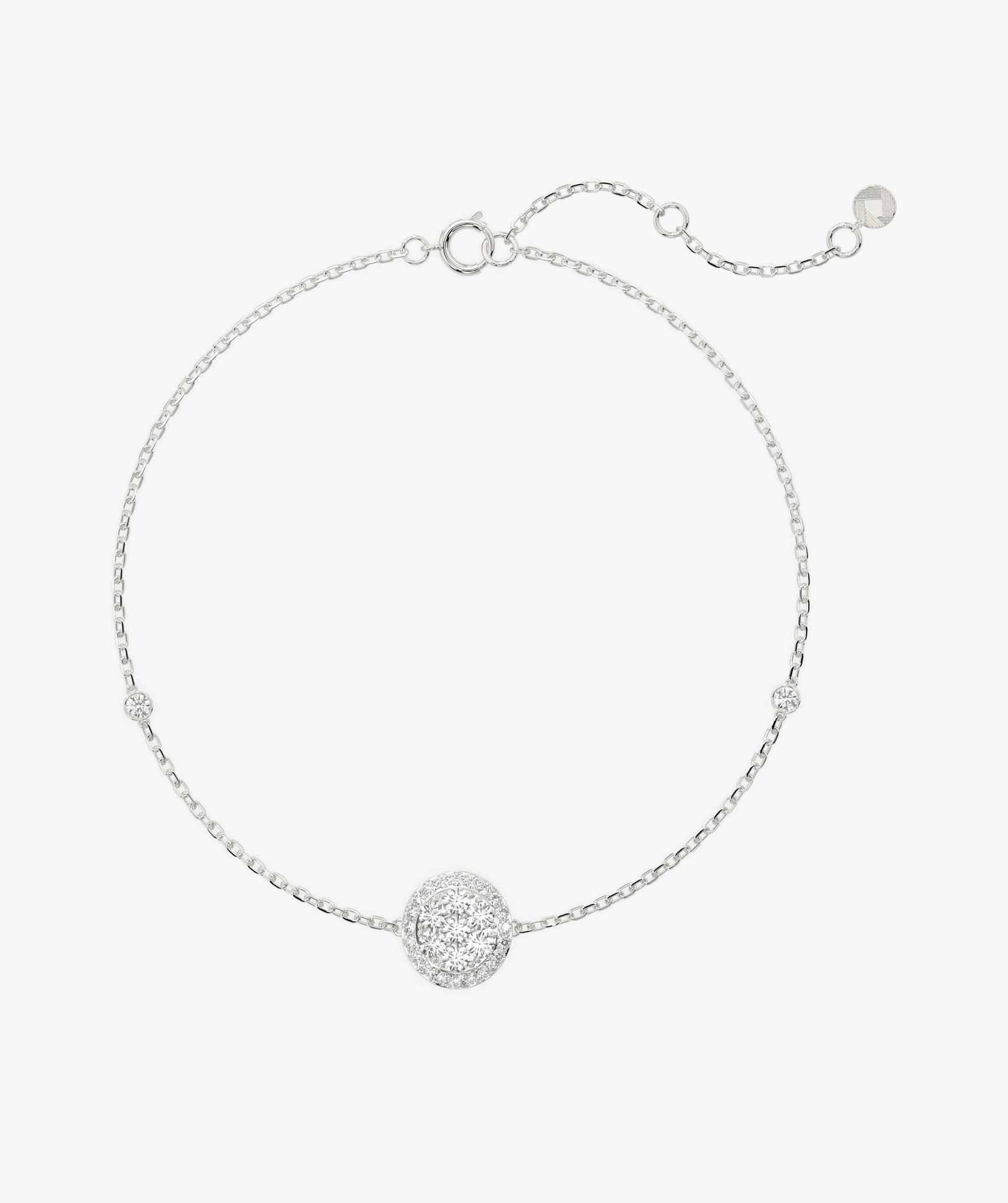 Gleaming Disc Diamond Bracelet