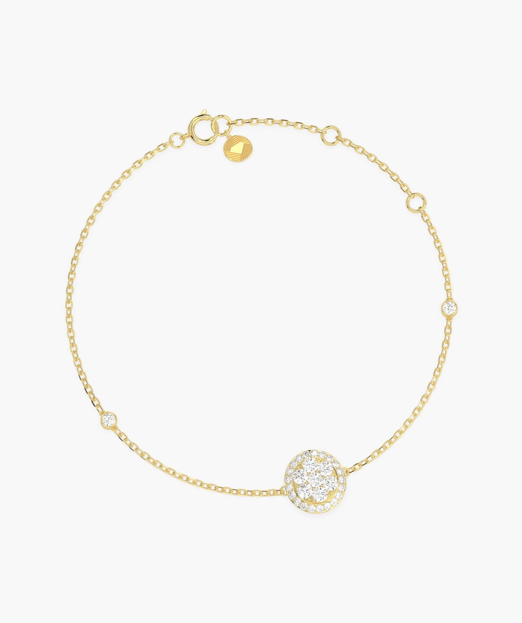 Gleaming Disc Diamond Bracelet