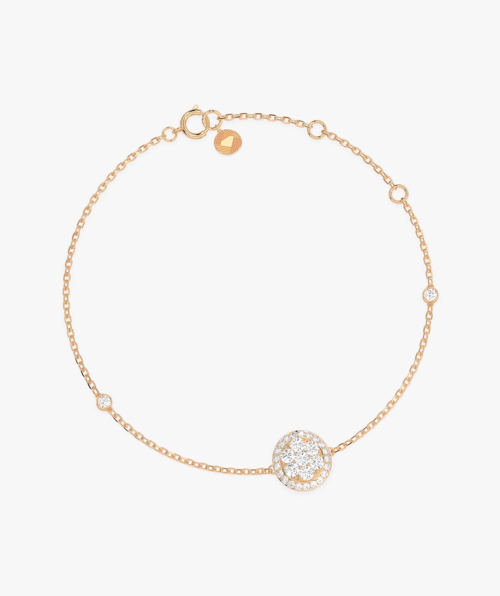 Gleaming Disc Diamond Bracelet