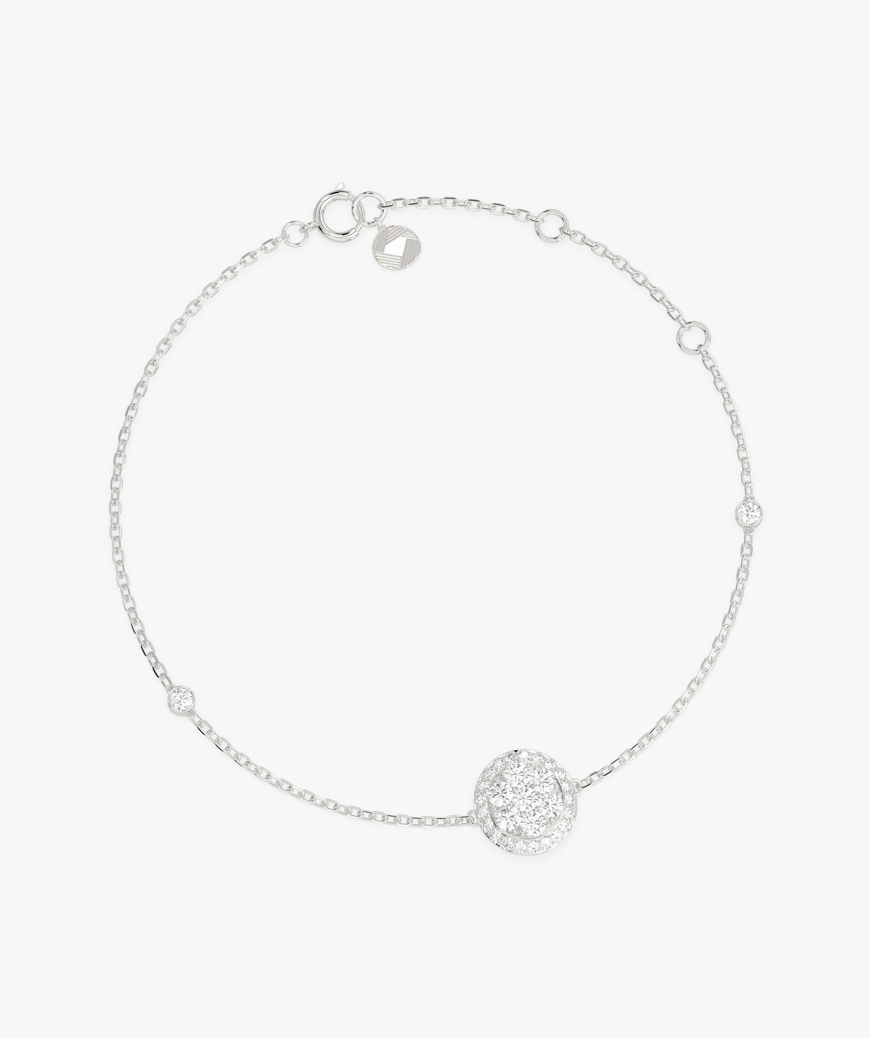 Gleaming Disc Diamond Bracelet