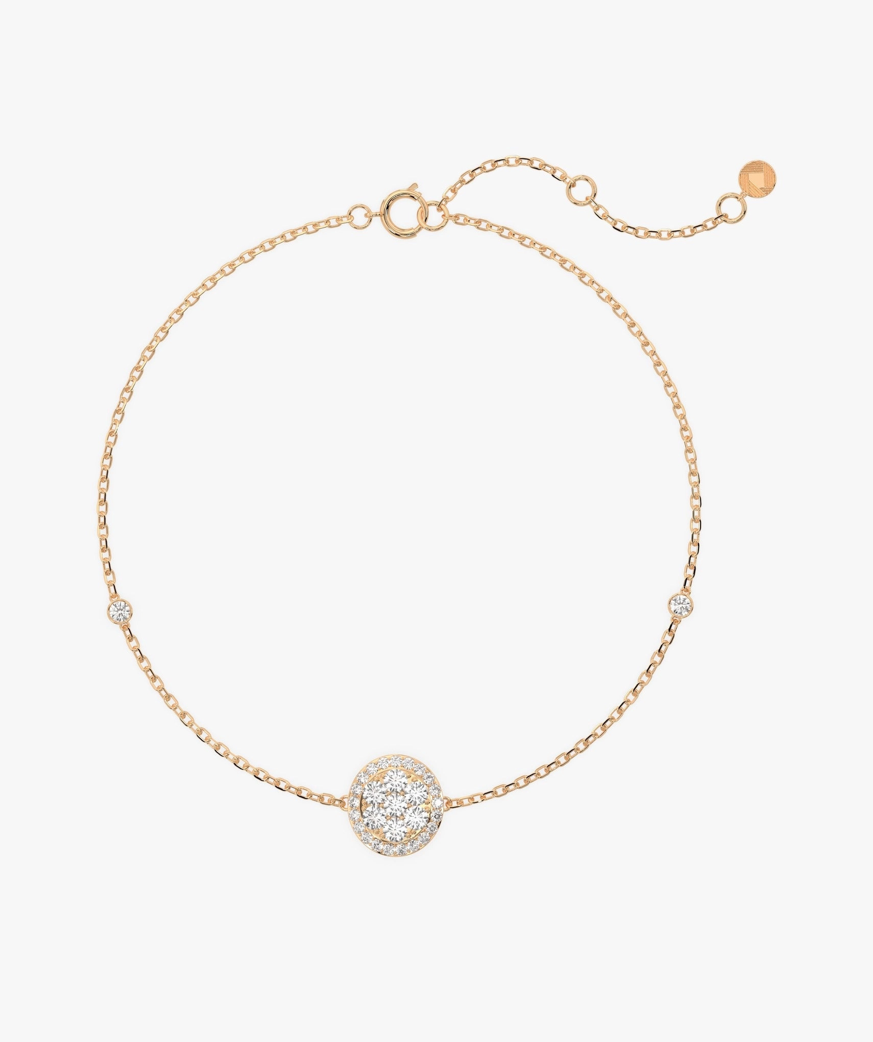 Gleaming Disc Diamond Bracelet