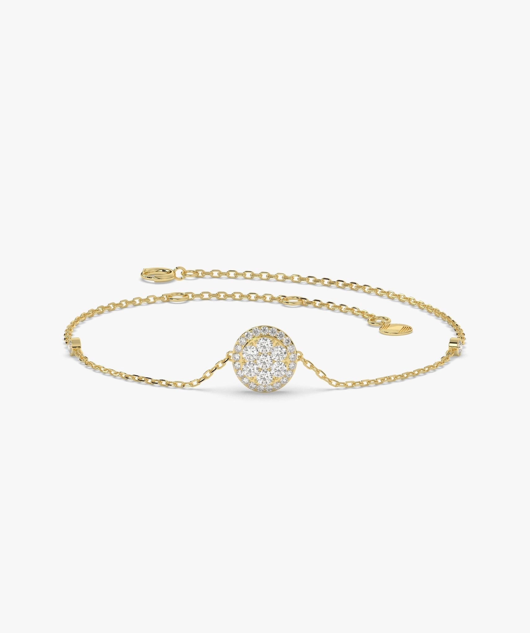 Gleaming Disc Diamond Bracelet