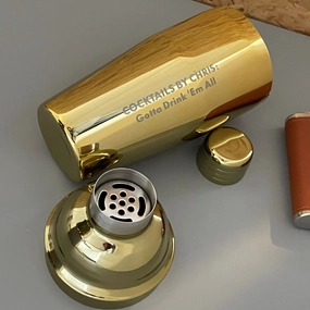 Gleaming Gold Cocktail Mixer