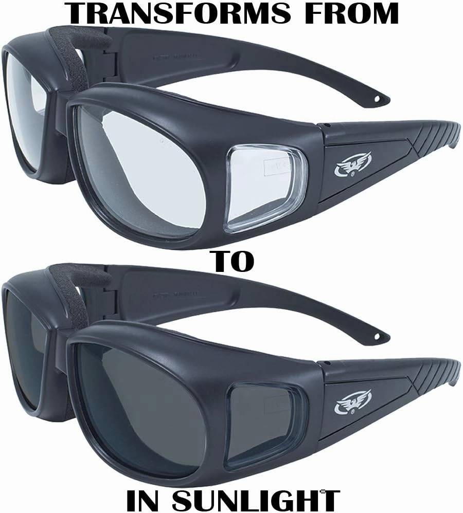 Global Vision Outfitter Padded Fit-Over Motorcycle Safety Sunglasses