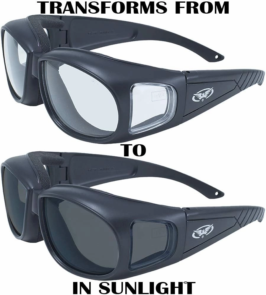 Global Vision Outfitter Padded Fit-Over Motorcycle Safety Sunglasses