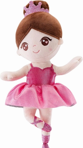 Gloveleya Ballet Toy Baby Girl Gifts Dolls Soft Plush Toy Ballet Girl Doll Peach 14 Inches with Gift Box