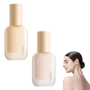 Glow All Day Long Gauze Beauty Liquid Foundation, Glow All Day Long Gauze Foundation Cream, Oil-Free, Hydrating, Dewy Finish, Easy Application, Improves Uneven Skin Tone (Mix)