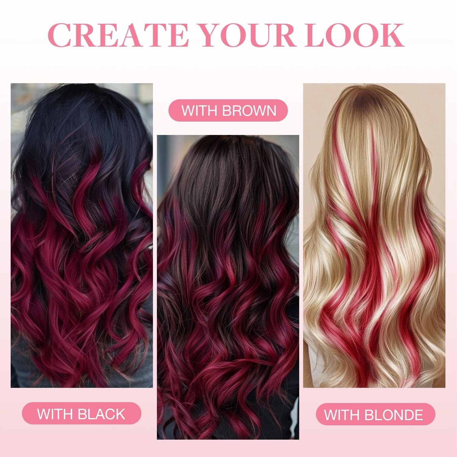 GOO GOO Tape in Hair Extensions Human Hair, Burgundy Red, 10inch 20g 10pcs, Colored Tape ins Human Hair Extensions, Silky&Soft Invisible Tape Ins, Hair Highlighted for Party