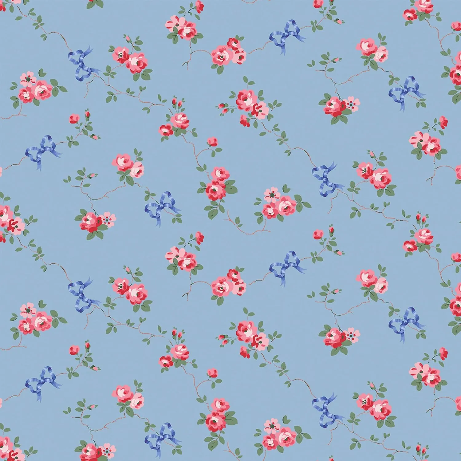 Graham & Brown Cath Kidston Rose & Bows Blue