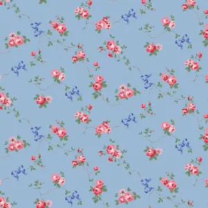 Graham & Brown Cath Kidston Rose & Bows Blue
