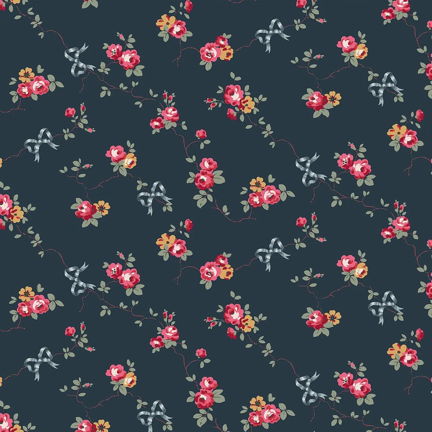 Graham & Brown Cath Kidston Rose & Bows Navy