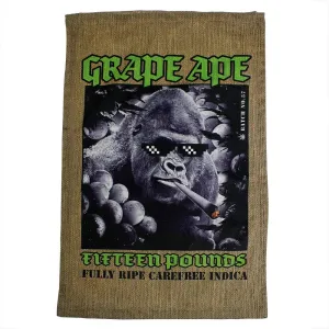 Grape Ape Cannabis Sack Print Pillowcase - Burlap Sack Effect Weed Pillow - for Standard Size (20x26 Insert) (Grape Ape)