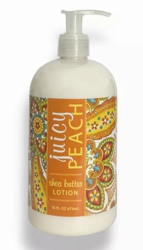 Greenwich Bay JUICY PEACH Scented Lotion with Shea Butter - Luxury Spa Botanical Collection - Beautiful Packaging - 16 Ounce Bottle
