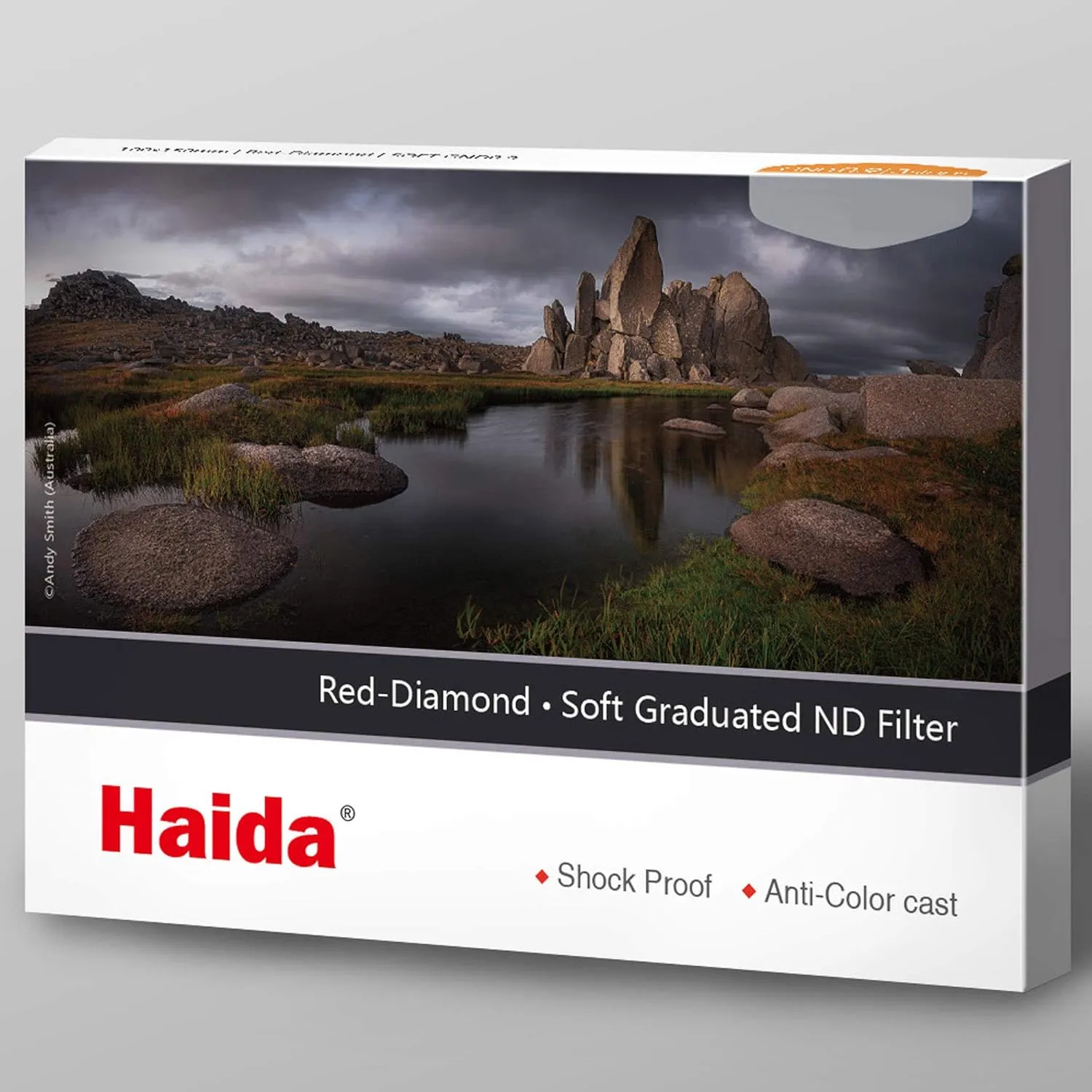 Haida Red Diamond Shockproof 100mm Soft Grad ND0.3 Filter ND GND 100 x 150mm Double Strength Optical Glass MC 1 Stop ND2 HD4275
