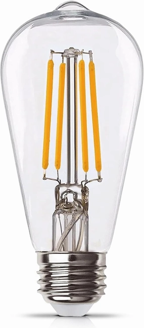 HALCO ProLED Filament LED Performance ST19 Bulb Clear Medium (E26) Base 9W 60 Equivalent Watts Dimmable 800 Lumens 15000 Hours CRI 90 (2700K Soft White)