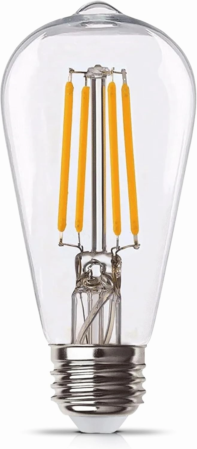HALCO ProLED Filament LED Performance ST19 Bulb Clear Medium (E26) Base 9W 60 Equivalent Watts Dimmable 800 Lumens 15000 Hours CRI 90 (2700K Soft White)