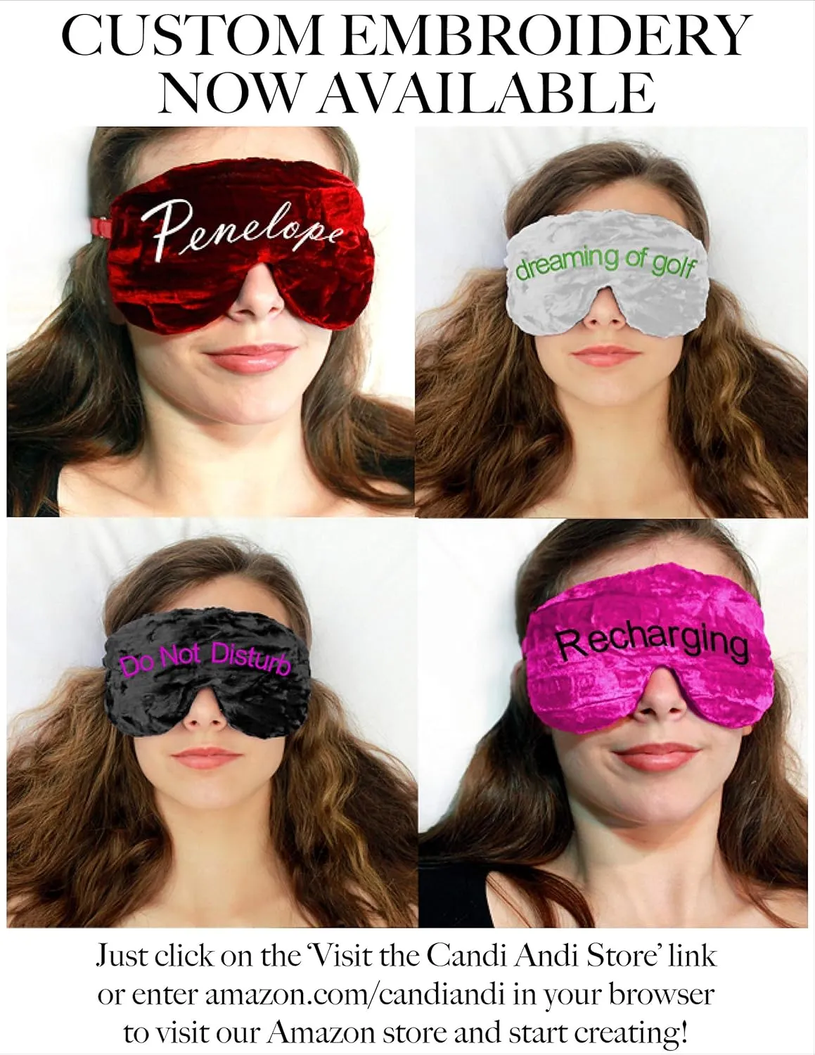 Handmade Opulence Eye Mask Pillow - Weighted Flaxseed Fill, Unscented, Satin & Velvet, Adjustable Strap - Ideal for Meditation & Restful Sleep - Cherry - TEMF-CH