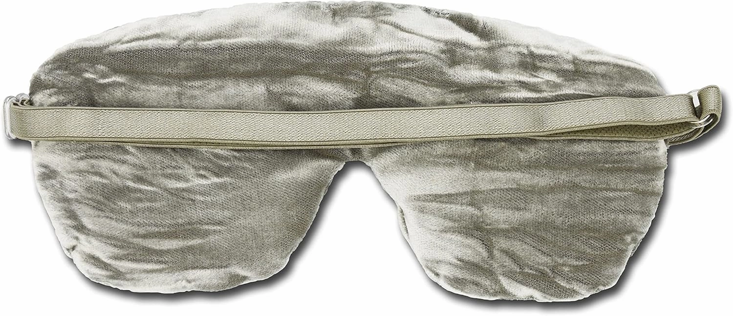 Handmade Opulence Eye Mask Pillow - Weighted Flaxseed Fill, Unscented, Satin & Velvet, Adjustable Strap - Ideal for Meditation & Restful Sleep - Lovely Lilac - TEMF-LL