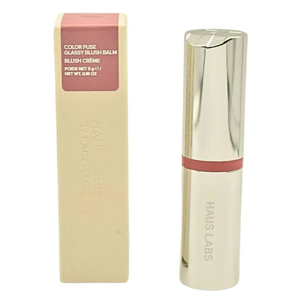 Haus Labs Color Fuse Longwear Hydrating Glassy Lip   Cheek Blush Balm Stick - Glassy Hibiscus