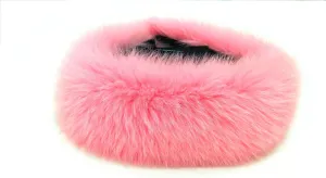 Hima 100% Real Fox Fur Full Skin Headband, Made in US