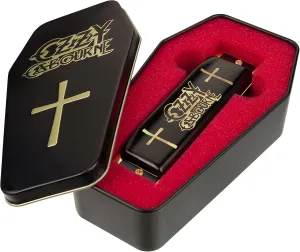 Hohner Harmonica, black-gold (M666)