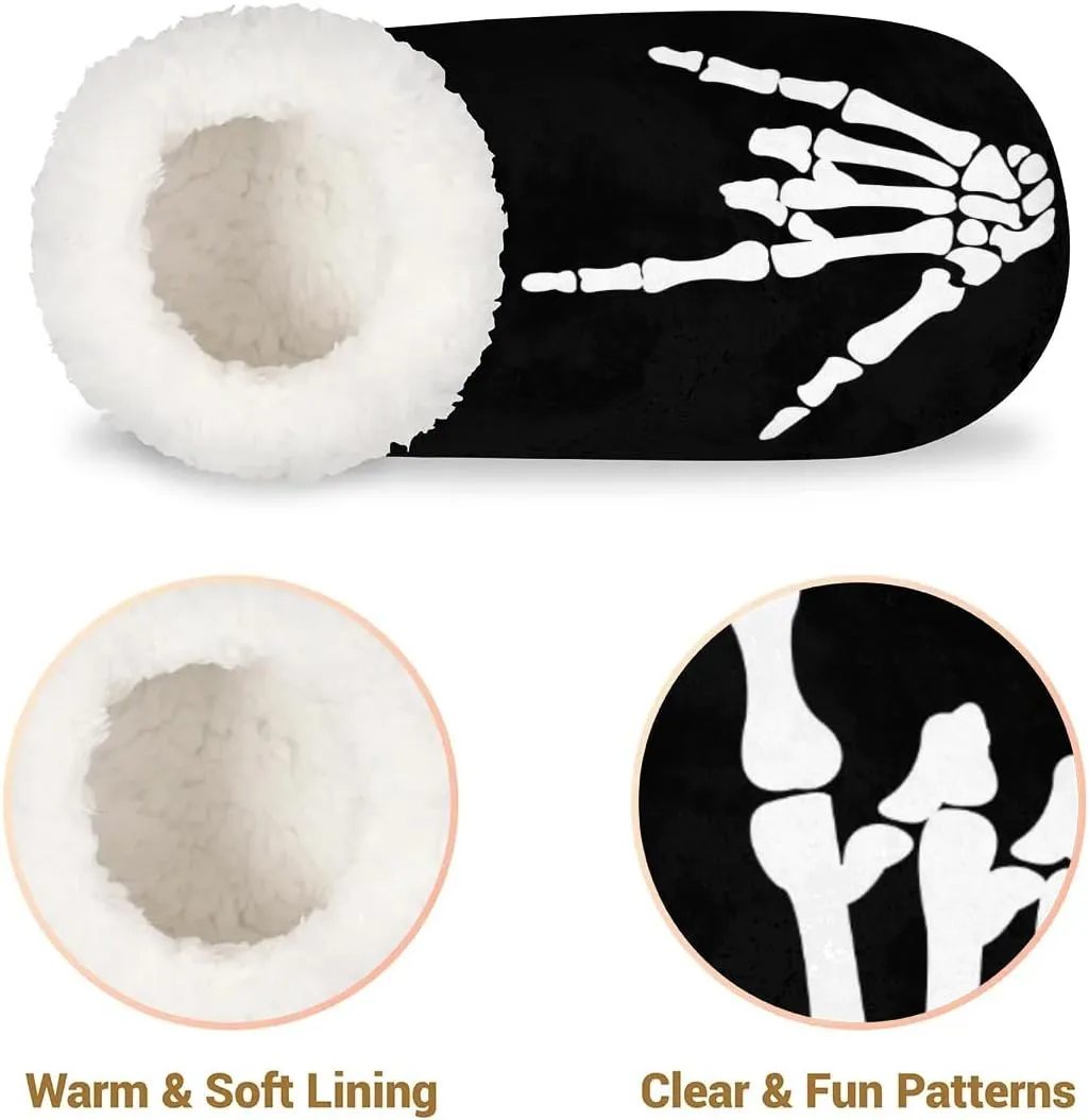 House Slippers for Women Men Winter Fuzzy Memory Foam Slippers Indoor Warm Full Slippers