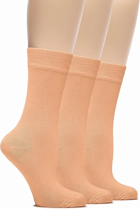 Hugh Ugoli Womens Bamboo Dress Socks, Extremely Soft & Thin & Crew Socks for Business Trouser Casual, Non-Binding, 3-6 Pairs
