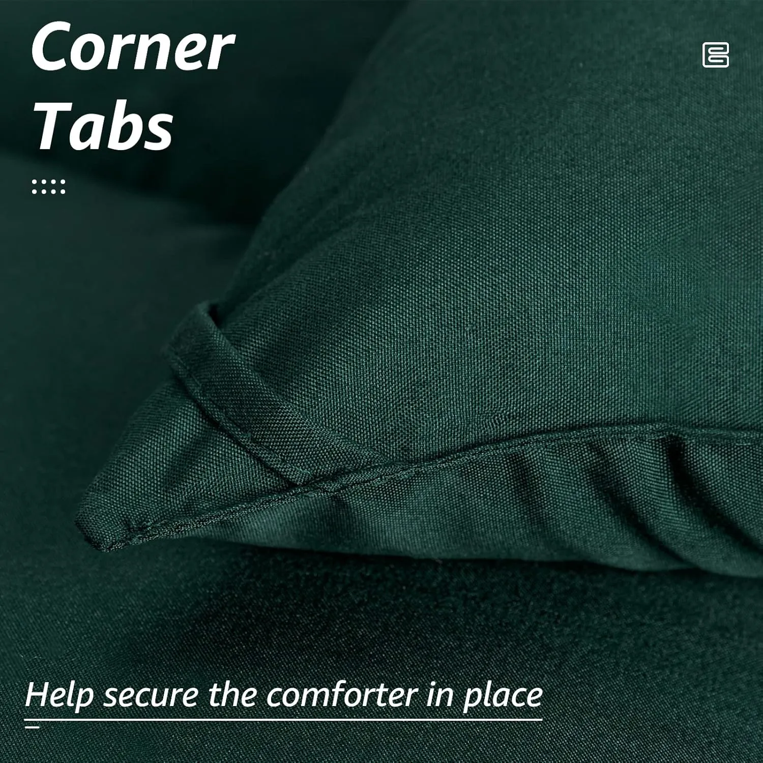 HYLEORY All Season King Size Bed Comforter - Cooling Down Alternative Quilted Duvet Insert with Corner Tabs - Winter Warm - Machine Washable - Emerald Green